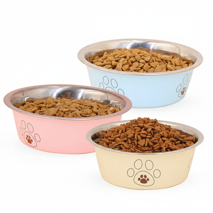 Paw Print Dog Bowl
