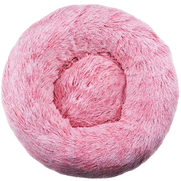 Pink fluffy yarn ball with close-up inset on a white background